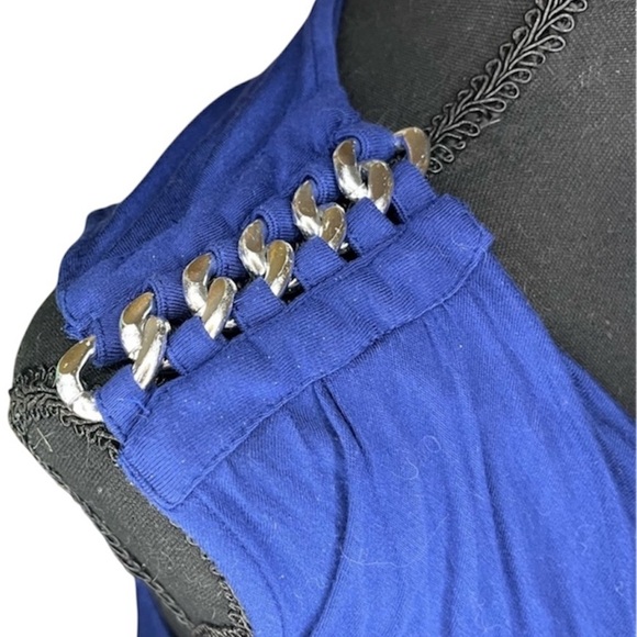 MICHAEL Michael Kors Royal Blue Draped Blouse - Picture 2 of 3